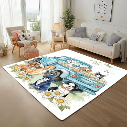 Dpvbffx Katze Hund Teppich Groß 160x230 cm, Süße Kätzchen Welpe Waschbare Teppiche Antirutsch, Karikatur Haustier Teppich Weich Kurzflor Fur Wohnzimmer Schlafzimmer Kinderzimmer Bettvorleger Dpvbffx Katze Hund Teppich Groß 160x230 cm, Süße Kätzchen Welpe Waschbare Teppiche Antirutsch, Karikatur Haustier Teppich Weich Kurzflor Fur Wohnzimmer Schlafzimmer Kinderzimmer Bettvorleger von Dpvbffx