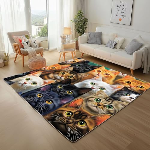 Dpvbffx Katzenmotiv Fußmatte 40x60 cm, Haustier Kätzchen Teppich Klein rutschfest, Katzenliebhaber Teppich Kurzflor, Waschbarer Teppiche Gegend Schmutzfangmatte fur Innen Outdoor Eingang Dpvbffx Katzenmotiv Fußmatte 40x60 cm, Haustier Kätzchen Teppich Klein rutschfest, Katzenliebhaber Teppich Kurzflor, Waschbarer Teppiche Gegend Schmutzfangmatte fur Innen Outdoor Eingang von Dpvbffx