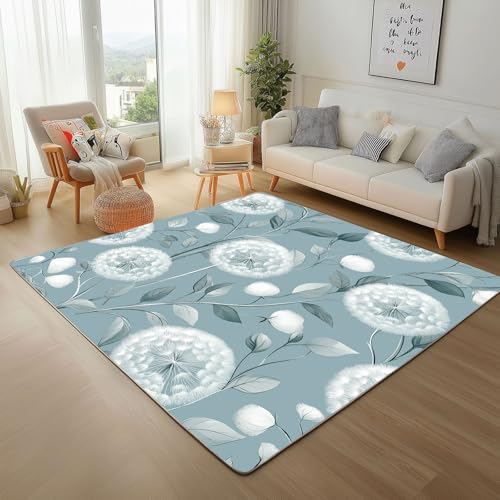 Dpvbffx Löwenzahn Pusteblume Teppich Groß 200x290 cm, Landhaus Pflanzenmuster Teppiche Antirutsch, Natur Pflanzen Laub Teppich Weich Kurzflor Fur Wohnzimmer Schlafzimmer Kinderzimmer Bettvorleger Dpvbffx Löwenzahn Pusteblume Teppich Groß 200x290 cm, Landhaus Pflanzenmuster Teppiche Antirutsch, Natur Pflanzen Laub Teppich Weich Kurzflor Fur Wohnzimmer Schlafzimmer Kinderzimmer Bettvorleger von Dpvbffx
