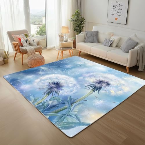 Dpvbffx Löwenzahn Teppich Groß 160x230 cm, Botanisch Pusteblume Waschbare Teppiche Antirutsch, Natur Pflanzen Teppich Weich Kurzflor Fur Wohnzimmer Schlafzimmer Kinderzimmer Bettvorleger Dpvbffx Löwenzahn Teppich Groß 160x230 cm, Botanisch Pusteblume Waschbare Teppiche Antirutsch, Natur Pflanzen Teppich Weich Kurzflor Fur Wohnzimmer Schlafzimmer Kinderzimmer Bettvorleger von Dpvbffx