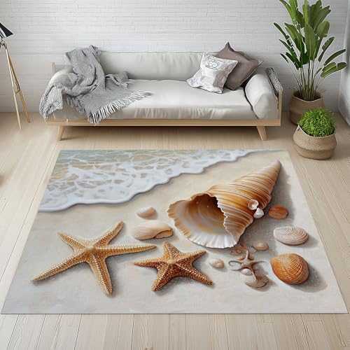 Dpvbffx Muschel Seestern Fußmatte 50x80 cm, Sommer Küste Strand Teppich Klein rutschfest, Tropisch Meer Meer Teppich Kurzflor, Waschbarer Teppiche Gegend Schmutzfangmatte fur Innen Outdoor Eingang Dpvbffx Muschel Seestern Fußmatte 50x80 cm, Sommer Küste Strand Teppich Klein rutschfest, Tropisch Meer Meer Teppich Kurzflor, Waschbarer Teppiche Gegend Schmutzfangmatte fur Innen Outdoor Eingang von Dpvbffx