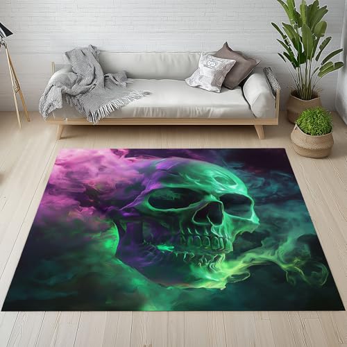 Dpvbffx Neon Schädel Fußmatte 60x90 cm, Fantasy Gotisch Totenkopf Teppich Klein rutschfest, Halloween Skull Teppich Kurzflor, Waschbarer Teppiche Gegend Schmutzfangmatte fur Innen Outdoor Eingang Dpvbffx Neon Schädel Fußmatte 60x90 cm, Fantasy Gotisch Totenkopf Teppich Klein rutschfest, Halloween Skull Teppich Kurzflor, Waschbarer Teppiche Gegend Schmutzfangmatte fur Innen Outdoor Eingang von Dpvbffx