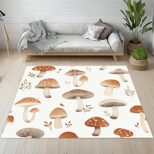 Dpvbffx Niedlich Pilz Teppich rutschfest, Karikatur Pflanzen Teppich Wohnzimmer 80x120 cm, Landhaus Botanisch Teppiche Kurzflor Waschbare fur Schlafzimmer Badezimmer Kinderzimmer Schmutzfangteppich Dpvbffx Niedlich Pilz Teppich rutschfest, Karikatur Pflanzen Teppich Wohnzimmer 80x120 cm, Landhaus Botanisch Teppiche Kurzflor Waschbare fur Schlafzimmer Badezimmer Kinderzimmer Schmutzfangteppich von Dpvbffx