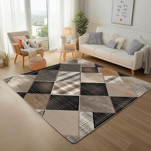 Dpvbffx Patchwork Gitter Fußmatte 40x60 cm, Geometrisch Raute Kariert Teppich Klein rutschfest, Vintage Bauernhaus Teppich Kurzflor, Teppiche Gegend Schmutzfangmatte fur Innen Outdoor Eingang Dpvbffx Patchwork Gitter Fußmatte 40x60 cm, Geometrisch Raute Kariert Teppich Klein rutschfest, Vintage Bauernhaus Teppich Kurzflor, Teppiche Gegend Schmutzfangmatte fur Innen Outdoor Eingang von Dpvbffx