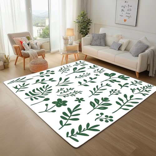 Dpvbffx Pflanzenmuster Fußmatte 40x60 cm, Grün Blätter Teppich Klein rutschfest, Landhausstil Botanisch Teppich Kurzflor, Waschbarer Teppiche Gegend Schmutzfangmatte fur Innen Outdoor Eingang Dpvbffx Pflanzenmuster Fußmatte 40x60 cm, Grün Blätter Teppich Klein rutschfest, Landhausstil Botanisch Teppich Kurzflor, Waschbarer Teppiche Gegend Schmutzfangmatte fur Innen Outdoor Eingang von Dpvbffx
