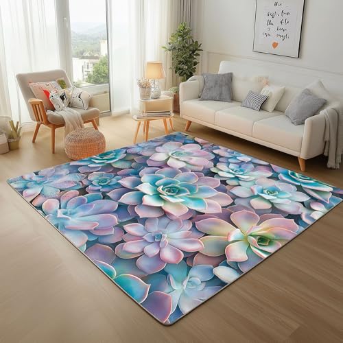 Dpvbffx Pflanzenmuster Fußmatte 50x80 cm, Bunt Succulent Teppich Klein rutschfest, Natur Botanisch Teppich Kurzflor, Waschbarer Teppiche Gegend Schmutzfangmatte fur Innen Outdoor Eingang Dpvbffx Pflanzenmuster Fußmatte 50x80 cm, Bunt Succulent Teppich Klein rutschfest, Natur Botanisch Teppich Kurzflor, Waschbarer Teppiche Gegend Schmutzfangmatte fur Innen Outdoor Eingang von Dpvbffx