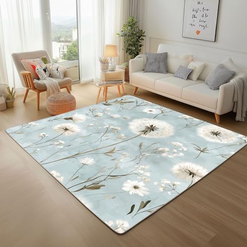 Dpvbffx Pusteblume Teppich Groß 200x290 cm, Löwenzahn Pflanzen Blumen Waschbare Teppiche Antirutsch, Bauernhaus Natur Botanisch Teppich Kurzflor Fur Wohnzimmer Schlafzimmer Kinderzimmer Bettvorleger Dpvbffx Pusteblume Teppich Groß 200x290 cm, Löwenzahn Pflanzen Blumen Waschbare Teppiche Antirutsch, Bauernhaus Natur Botanisch Teppich Kurzflor Fur Wohnzimmer Schlafzimmer Kinderzimmer Bettvorleger von Dpvbffx
