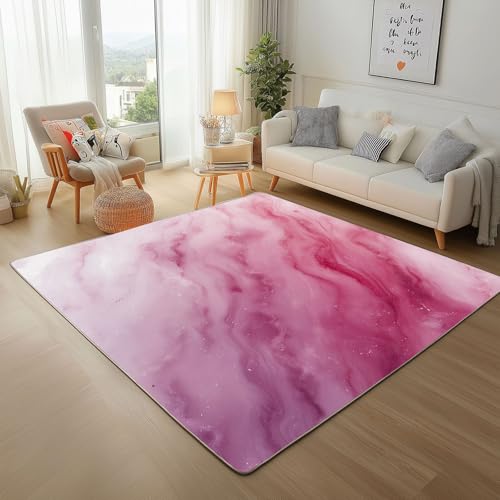 Dpvbffx Rosa Marmoriert Teppich Groß 160x230 cm, Aesthetic Modern Waschbare Teppiche Antirutsch, Minimalistisch Abstrakte Teppich Weich Kurzflor Fur Wohnzimmer Schlafzimmer Kinderzimmer Bettvorleger Dpvbffx Rosa Marmoriert Teppich Groß 160x230 cm, Aesthetic Modern Waschbare Teppiche Antirutsch, Minimalistisch Abstrakte Teppich Weich Kurzflor Fur Wohnzimmer Schlafzimmer Kinderzimmer Bettvorleger von Dpvbffx
