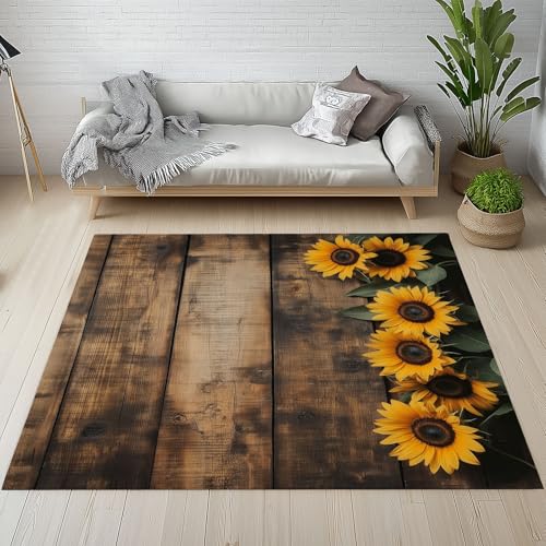 Dpvbffx Rustikale Blumen Fußmatte 60x90 cm, Bauernhaus Holzbrett Teppich Klein rutschfest, Landhaus Pflanzen Teppich Kurzflor, Waschbarer Teppiche Gegend Schmutzfangmatte fur Innen Outdoor Eingang Dpvbffx Rustikale Blumen Fußmatte 60x90 cm, Bauernhaus Holzbrett Teppich Klein rutschfest, Landhaus Pflanzen Teppich Kurzflor, Waschbarer Teppiche Gegend Schmutzfangmatte fur Innen Outdoor Eingang von Dpvbffx