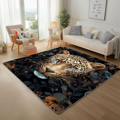 Dpvbffx Safari Leopard Fußmatte 60x90 cm, Dschungel Gepard Teppich Klein rutschfest, Wildtier Teppich Kurzflor, Waschbarer Teppiche Gegend Schmutzfangmatte fur Innen Outdoor Eingang Dpvbffx Safari Leopard Fußmatte 60x90 cm, Dschungel Gepard Teppich Klein rutschfest, Wildtier Teppich Kurzflor, Waschbarer Teppiche Gegend Schmutzfangmatte fur Innen Outdoor Eingang von Dpvbffx