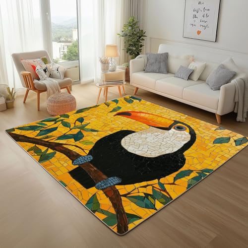 Dpvbffx Safari Tukan Fußmatte 50x80 cm, Tropisch Dschungel Vogel Teppich Klein rutschfest, Wildtier Teppich Kurzflor, Waschbarer Teppiche Gegend Schmutzfangmatte fur Innen Outdoor Eingang Dpvbffx Safari Tukan Fußmatte 50x80 cm, Tropisch Dschungel Vogel Teppich Klein rutschfest, Wildtier Teppich Kurzflor, Waschbarer Teppiche Gegend Schmutzfangmatte fur Innen Outdoor Eingang von Dpvbffx