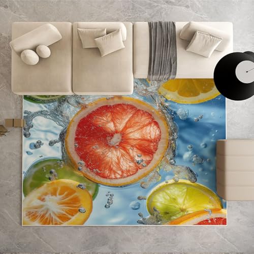 Dpvbffx Sommer Frücht Fußmatte 50x80 cm, Tropisch Obst Teppich Klein rutschfest, Zitrone Orange Waschbarer Teppich Kurzflor Weich, Teppiche Gegend Schmutzfangmatte fur Innen Outdoor Eingang Dpvbffx Sommer Frücht Fußmatte 50x80 cm, Tropisch Obst Teppich Klein rutschfest, Zitrone Orange Waschbarer Teppich Kurzflor Weich, Teppiche Gegend Schmutzfangmatte fur Innen Outdoor Eingang von Dpvbffx