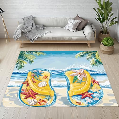 Dpvbffx Sommer Küste Fußmatte 60x90 cm, Tropisch Marine Strand Teppich Klein rutschfest, Flip Flop Seestern Teppich Kurzflor, Waschbarer Teppiche Gegend Schmutzfangmatte fur Innen Outdoor Eingang Dpvbffx Sommer Küste Fußmatte 60x90 cm, Tropisch Marine Strand Teppich Klein rutschfest, Flip Flop Seestern Teppich Kurzflor, Waschbarer Teppiche Gegend Schmutzfangmatte fur Innen Outdoor Eingang von Dpvbffx