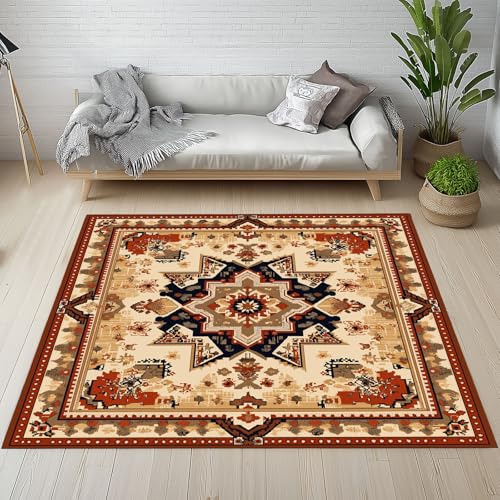 Dpvbffx Vintage Ethnisch Teppich Groß 160x230 cm, Geometrisch Tribal Waschbare Teppiche Antirutsch, Antike Medaillon Teppich Weich Kurzflor Fur Wohnzimmer Schlafzimmer Kinderzimmer Bettvorleger Dpvbffx Vintage Ethnisch Teppich Groß 160x230 cm, Geometrisch Tribal Waschbare Teppiche Antirutsch, Antike Medaillon Teppich Weich Kurzflor Fur Wohnzimmer Schlafzimmer Kinderzimmer Bettvorleger von Dpvbffx