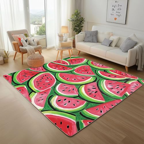 Dpvbffx Wassermelone Fußmatte 40x60 cm, Ölgemälde Obst Teppich Klein rutschfest, Sommer Frücht Teppich Kurzflor, Waschbarer Teppiche Gegend Schmutzfangmatte fur Innen Outdoor Eingang Dpvbffx Wassermelone Fußmatte 40x60 cm, Ölgemälde Obst Teppich Klein rutschfest, Sommer Frücht Teppich Kurzflor, Waschbarer Teppiche Gegend Schmutzfangmatte fur Innen Outdoor Eingang von Dpvbffx