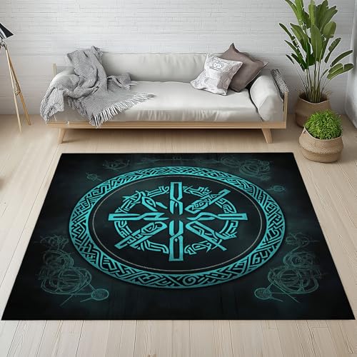 Dpvbffx Wikinger Viking Teppich rutschfest Weich, Mystische Magic Runen Teppich Wohnzimmer 80x120 cm, Nordische Mythos Teppiche Kurzflor Waschbare fur Schlafzimmer Badezimmer Kinderzimmer Dpvbffx Wikinger Viking Teppich rutschfest Weich, Mystische Magic Runen Teppich Wohnzimmer 80x120 cm, Nordische Mythos Teppiche Kurzflor Waschbare fur Schlafzimmer Badezimmer Kinderzimmer von Dpvbffx