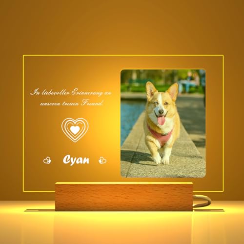 Dr Custom Personalisierte Hunde-Gedenktafel mit Foto und Namen - Trauer- und Erinnerungsgeschenk für Haustierbesitzer Dr Custom Personalisierte Hunde-Gedenktafel mit Foto und Namen - Trauer- und Erinnerungsgeschenk für Haustierbesitzer von Dr Custom