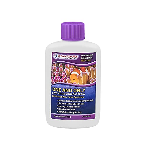 DrTim’s Aquatics Reef Safe One & Only Live Nitrifying Bacteria – Eliminate New Tank Syndrome for New Fish Tanks, Aquariums, & Water Filtering & Treatment - Treats 30gal Tank - 2oz von Dr Tim's Aquatics