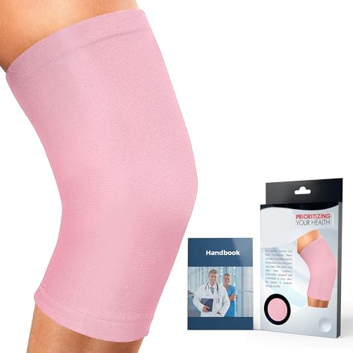 Von Ärzten Entworfen Knie Bandage/Kniestütze, Kniebandagen für Linderung bei Arthritis, Sehnenentzündung, Verletzung, Kniebandage Männer/Damen [Einzelstück, Pink, M] von Dr. Arthritis