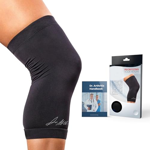 Von Ärzten Entworfen Kniebandage Damen/Kniebandage Männer, Kniestütze für Linderung bei Arthritis, Sehnenscheidenentzündung, Verletzungen, Stützende Kniebandagen/Kniebandage Arthrose [Schwarz, 3XL] von Dr. Arthritis