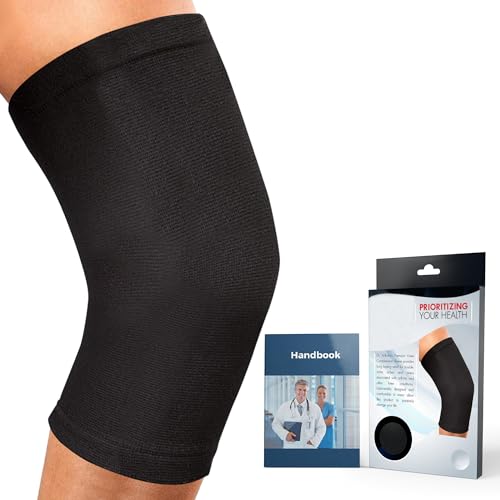 Von Ärzten Entworfen Knie Bandage/Kniestütze, Kniebandagen für Linderung bei Arthritis, Sehnenentzündung, Verletzung, Kniebandage Männer/Damen [Einzelstück, Schwarz, 2XL] von Dr. Arthritis