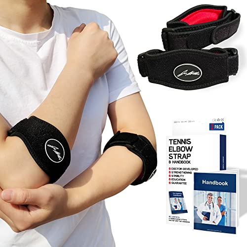 Dr. Arthritis Von Ärzten Entworfen Ellenbogen Bandage/Tennisarm Manschette. Ellenbogenbandage Tennisarm/Golferarm, Verstellbare Tennisarm Bandage für linken und rechten Arm [Paar, Schwarz] von Dr. Arthritis