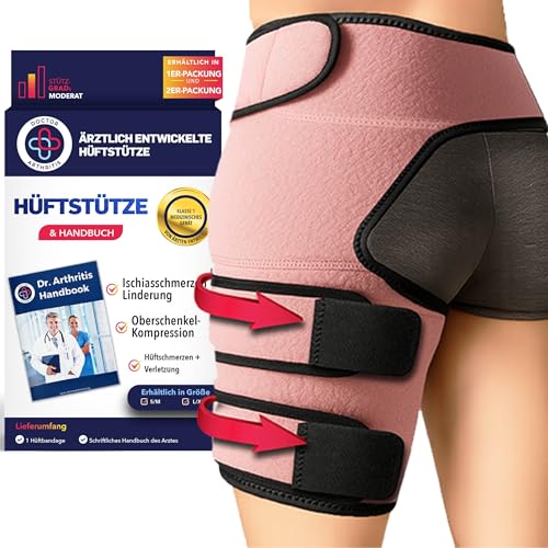 Von Ärzten Entworfen Stabilisierende Oberschenkelbandage, Hüftgelenkstütze für Ischias-Schmerzlinderung, Piriformis-Syndrom, Oberschenkelkompression, Hamstring-Hüftbandage, Frauen & Männer [L/XL] von Dr. Arthritis