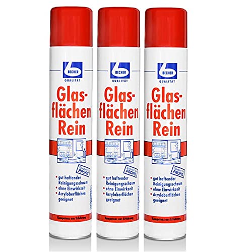 3x Dr. Becher Glasflächen Reiniger 500ml Sprühdose von Becher