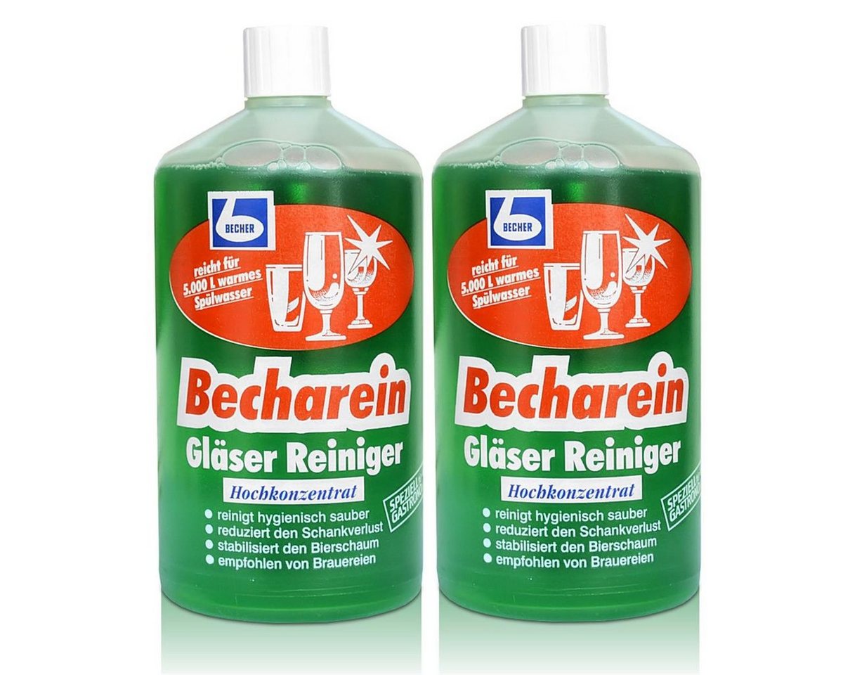 Dr. Becher 2x Dr. Becher Becharein Gläser Reiniger Hochkonzentrat / 1 Liter Glasreiniger von Dr. Becher