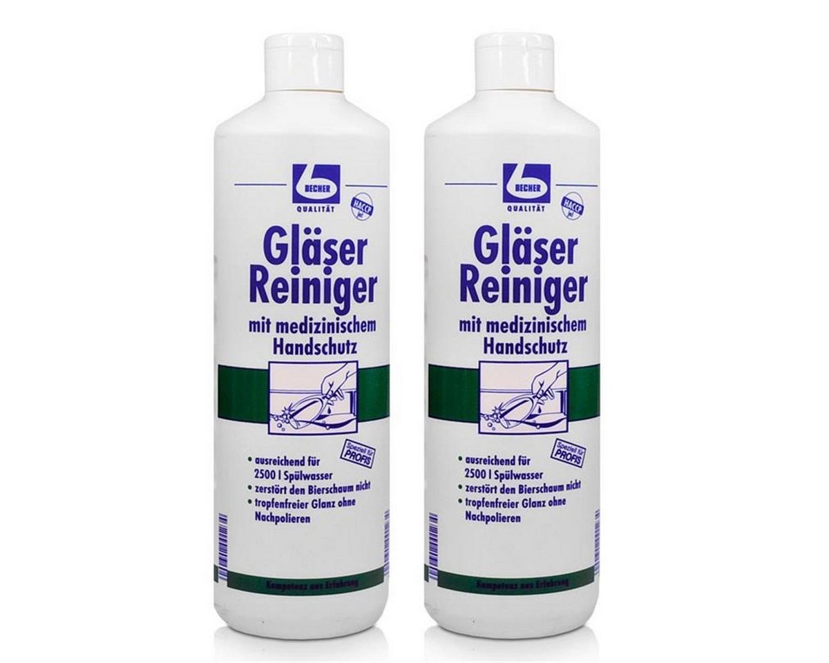 Dr. Becher 2x Dr. Becher Gläser Reiniger Premium 1 Liter Glasreiniger von Dr. Becher