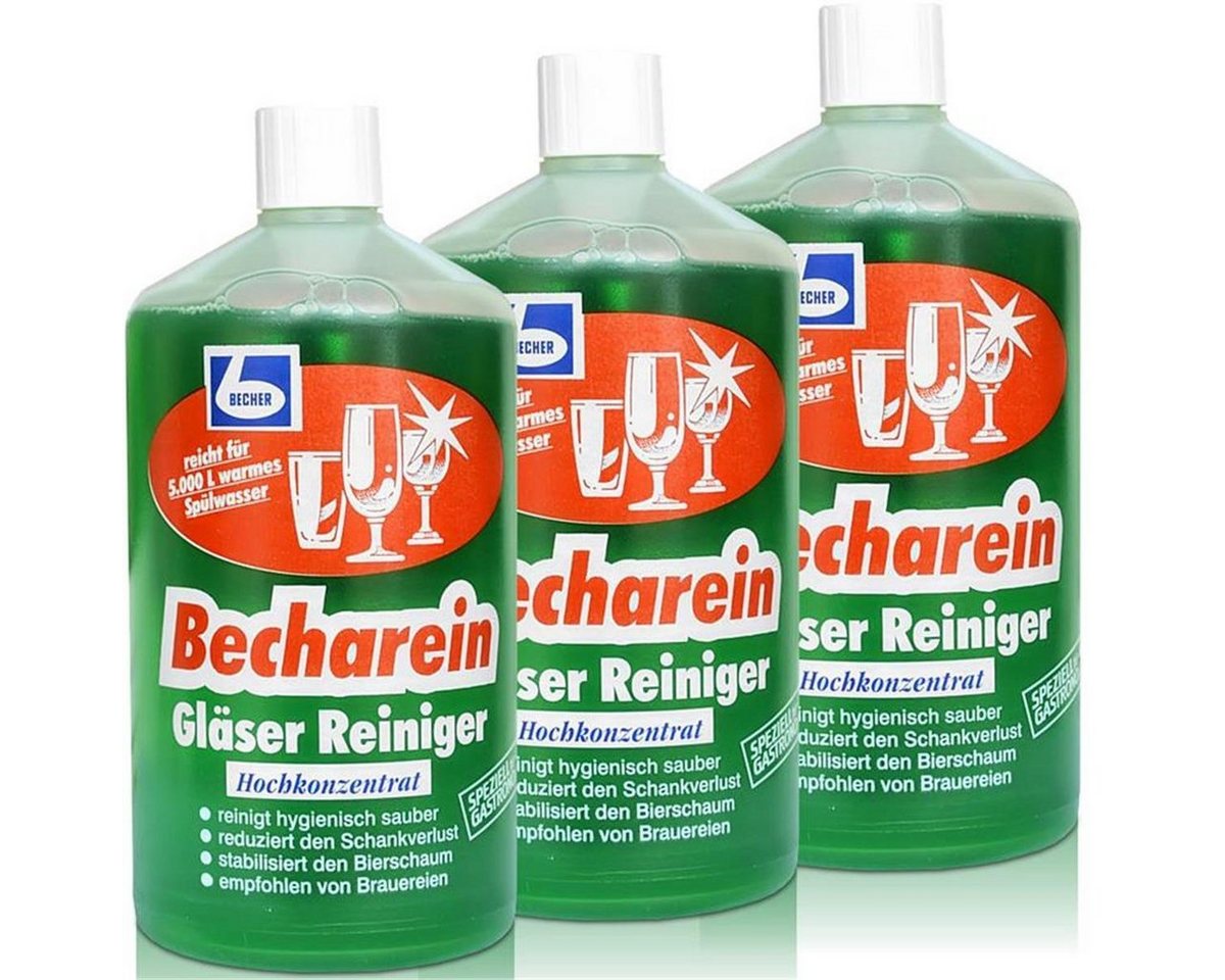 Dr. Becher 3x Dr. Becher Becharein Gläser Reiniger Hochkonzentrat / 1 Liter Glasreiniger von Dr. Becher