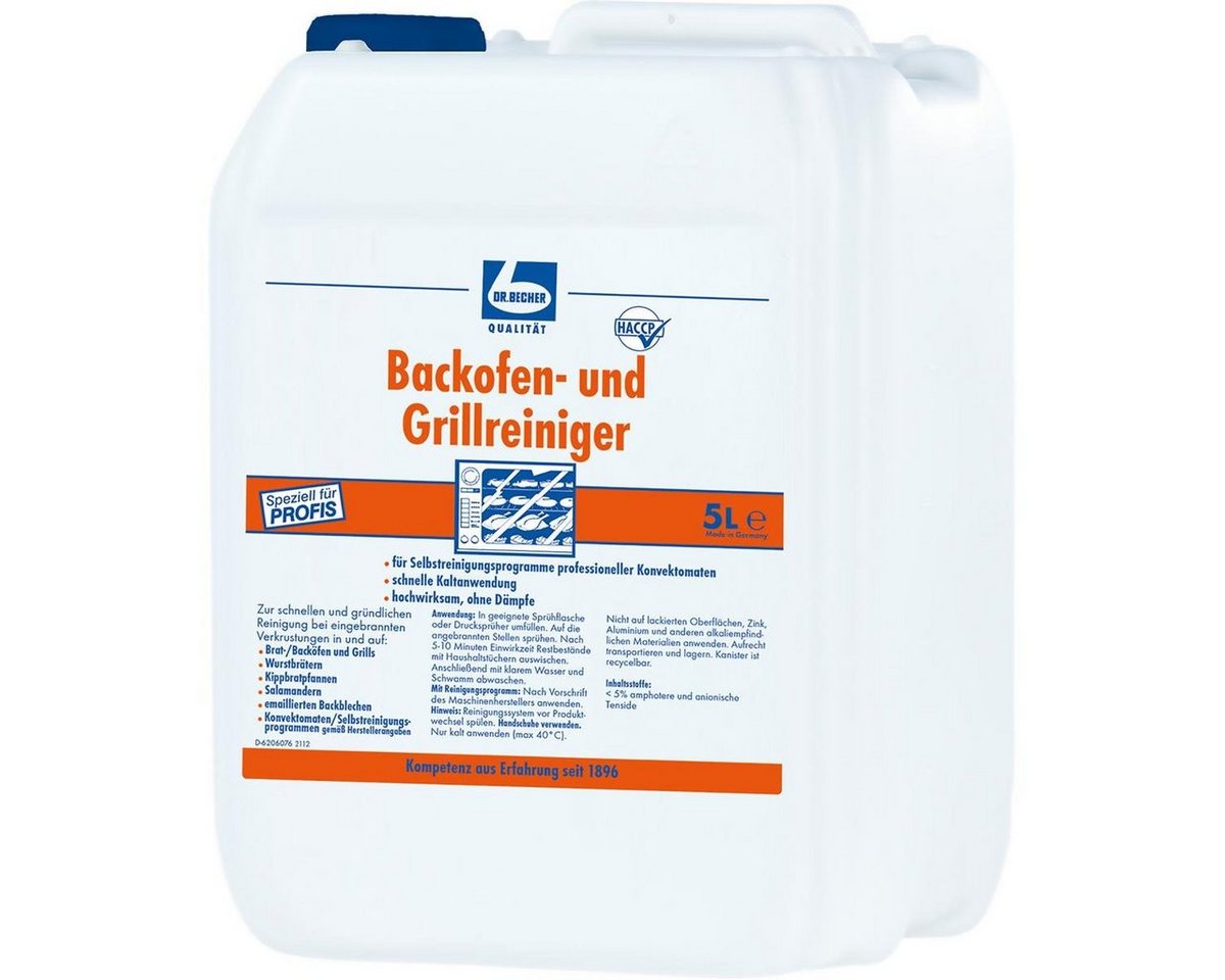 Dr. Becher Dr. Becher Backofen und Grillreiniger / 5 Liter (1er Pack) Küchenreiniger von Dr. Becher