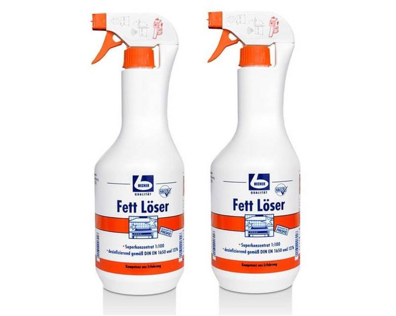 Dr. Becher Dr. Becher Fett Löser 1L hochwirksamer Öl- und Fettlöser (2er Pack) Spezialwaschmittel von Dr. Becher