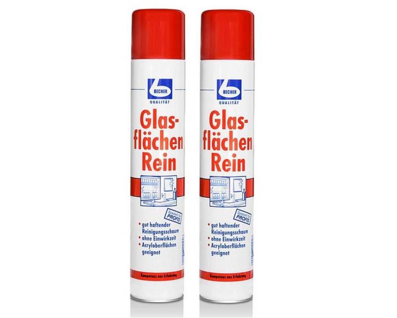 Dr. Becher Dr. Becher Glasflächen Reiniger 500ml Fensterreiniger (2er Pack) Glasreiniger von Dr. Becher