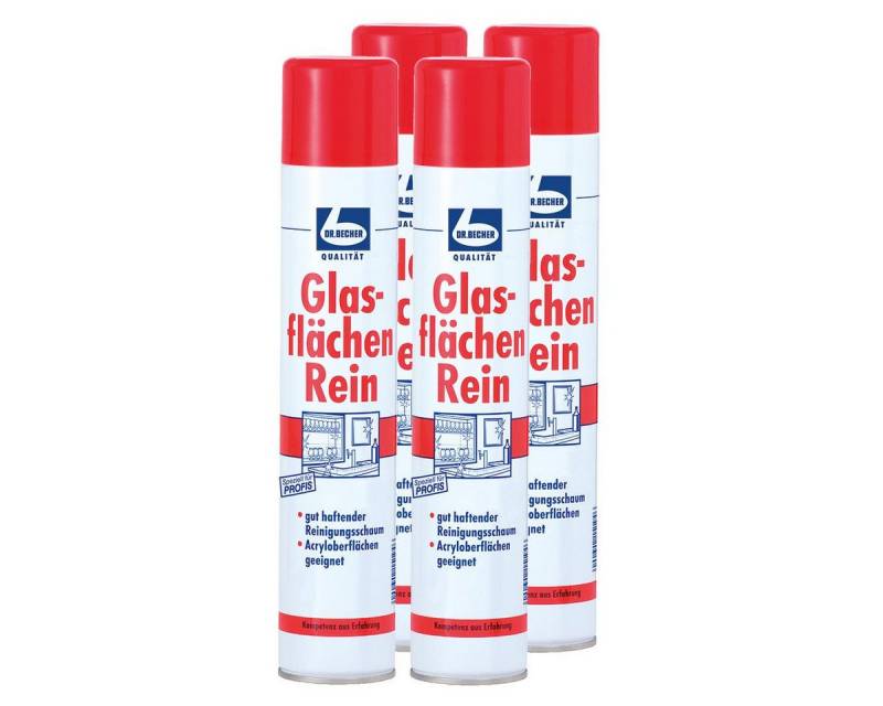 Dr. Becher Dr. Becher Glasflächen Reiniger 500ml Fensterreiniger (4er Pack) Glasreiniger von Dr. Becher