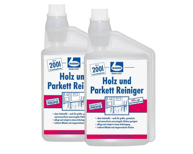 Dr. Becher Dr. Becher Holz und Parkett Reiniger 1L (2er Pack) Fussbodenreiniger von Dr. Becher