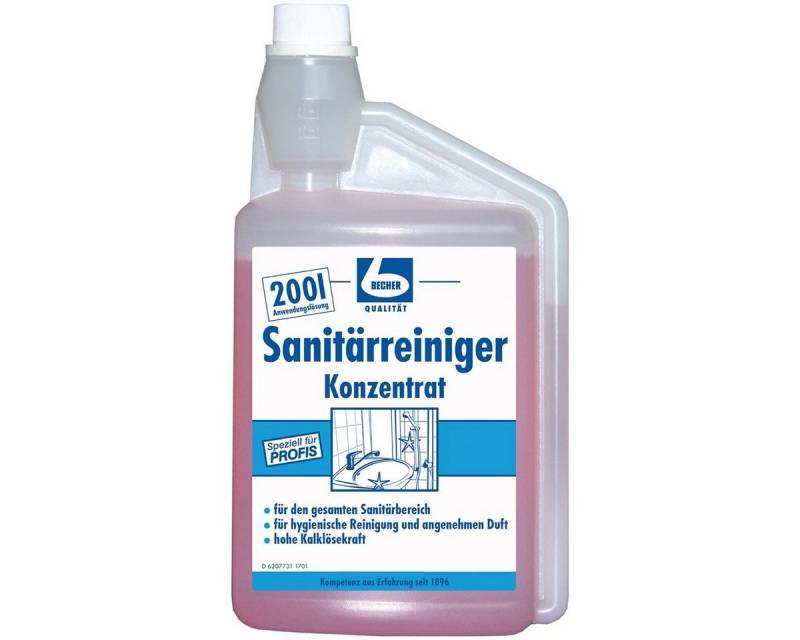 Dr. Becher Dr. Becher Sanitärreiniger Konzentrat 1L hohe Kalklösekraft (1er Pack) Badreiniger von Dr. Becher
