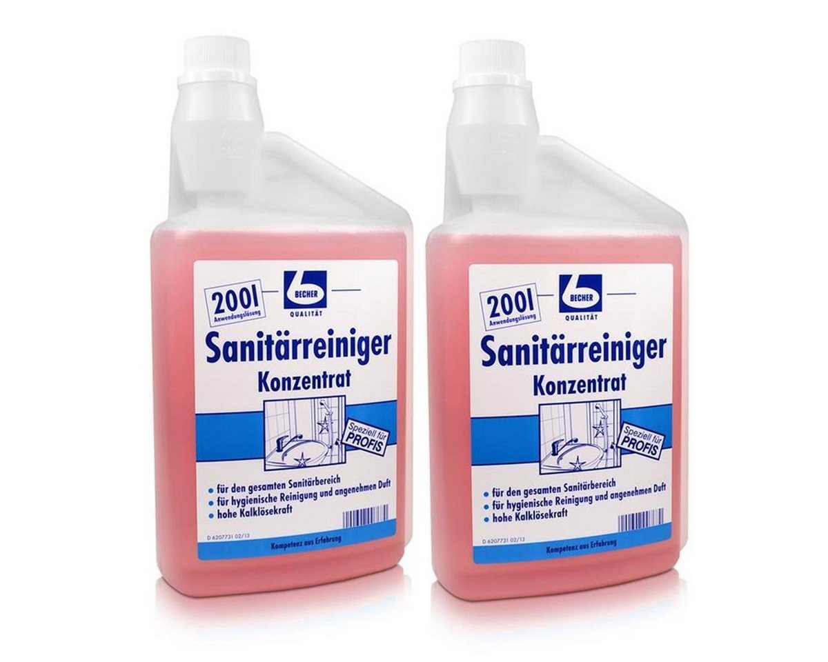 Dr. Becher Dr. Becher Sanitärreiniger Konzentrat 1L hohe Kalklösekraft (2er Pack) Badreiniger von Dr. Becher