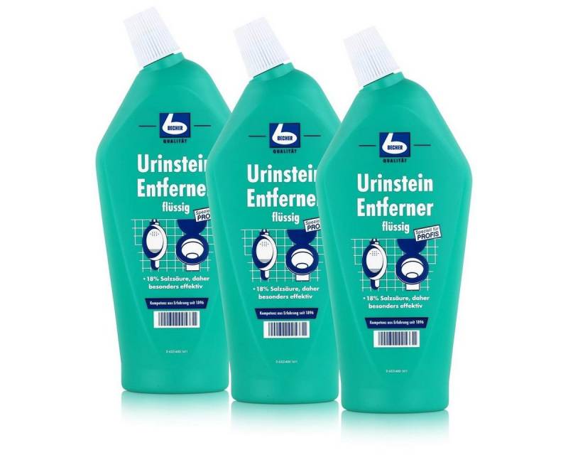 Dr. Becher Dr. Becher Urinstein Entferner 750ml für Toiletten Urinale Bidets (3er WC-Reiniger von Dr. Becher