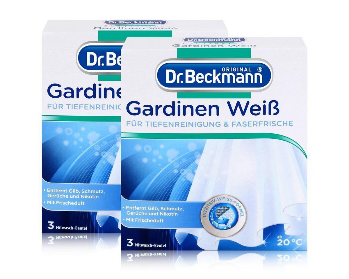 Dr. Beckmann 2x Dr. Beckmann Gardinen Weiß 120g - Intensives Weiß & Faserfrische Spezialwaschmittel von Dr. Beckmann