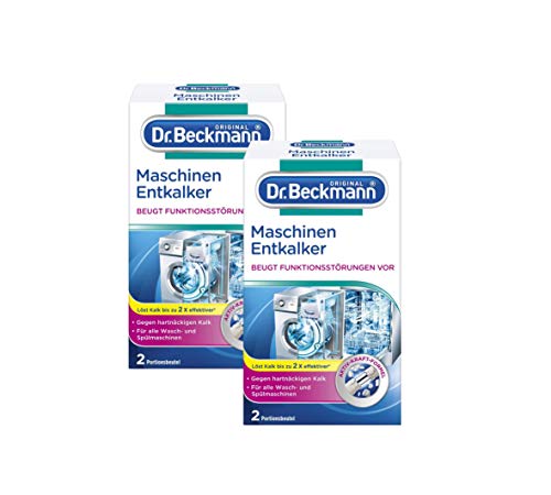 Dr. Beckmann Maschinen Entkalker 2 x 50g - Gegen hartnäckigen Kalk (2er Pack) von Dr. Beckmann