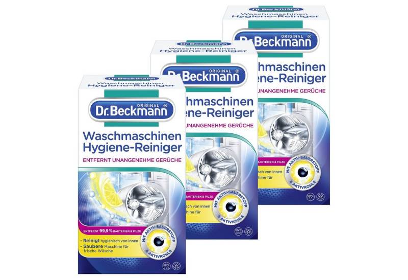 Dr. Beckmann Waschmaschinen Hygiene-Reiniger, Maschinenreiniger, 3x 250 g Waschmaschinenpflege (3-St) von Dr. Beckmann