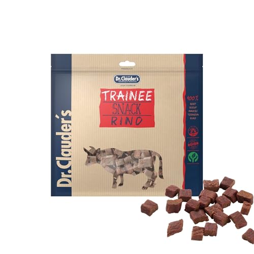 DR.CLAUDER'S - Trainee Snack | Leicht verdauliche Snacks aus 95% Fleisch mit Inulin für Hunde und Katzen. Schonend dampftrocknete Leckerlis im Frischebeutel | 500g Rind von Dr. Clauder's