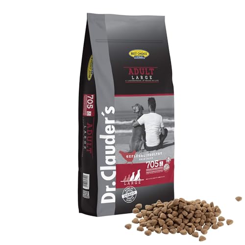 DR.CLAUDER’S - Best Choice Adult Large | Trockenfutter für große, ausgewachsene Hunde zur Unterstützung von Knochen und Gelenken. Weizenfreies Alleinfutter im Beutel | 12,5kg Geflügel von Dr. Clauder's