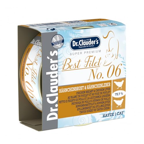Dr. Clauder's Best Filet Adult No. 06 Hähnchenbrust & Hähnchenleber | 24 x 70 g Dr. Clauder's Best Filet Adult No. 06 Hähnchenbrust & Hähnchenleber | 24 x 70 g von Dr. Clauder's