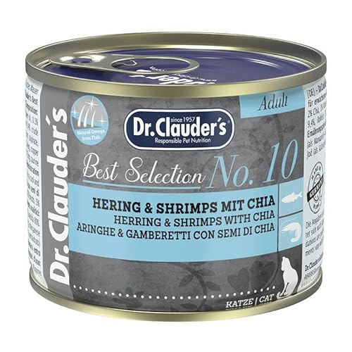 Dr. Clauder's Best Selection Adult No. 10 Hering & Shrimps mit Chia | 6 x 200 g Dr. Clauder's Best Selection Adult No. 10 Hering & Shrimps mit Chia | 6 x 200 g von Dr. Clauder's