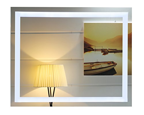 LED-Beleuchtung Badspiegel Lichtspiegel Wandspiegel Badezimmerspiegel Kaltweiß Tageslichtweiß (90 x 60 cm) von Dr. Fleischmann