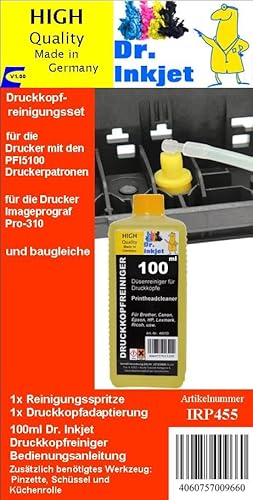 Dr. Inkjet IRP455 Druckkopfreinigungskit kompatibel zu PFI-5100 für Imageprograf Pro-310 von Dr. Inkjet