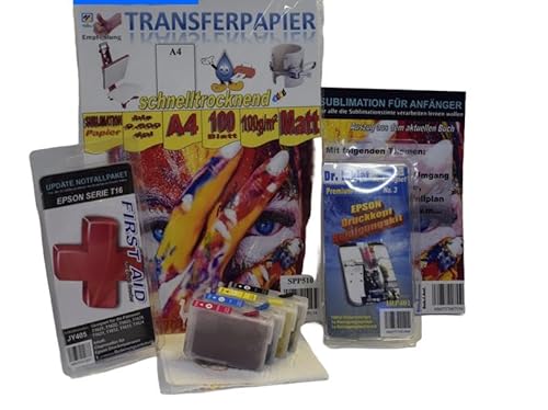 Dr. Inkjet Sublimations Starterpaket kompatibel zu WF2010W | WF2110 | WF2510 | WF2520NF | WF2530 | WF2540 | WF2630 | WF2650DWF | WF2660DWF | WF2750DWF | WF2760DWF von Dr. Inkjet