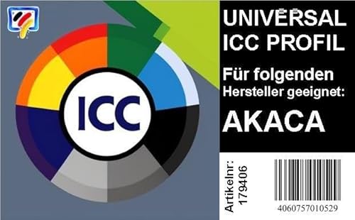 Dr. Inkjet Universal ICC Profil kompatibel zu AKACA Sublimationstinten für 4 Farbdrucker von Dr. Inkjet
